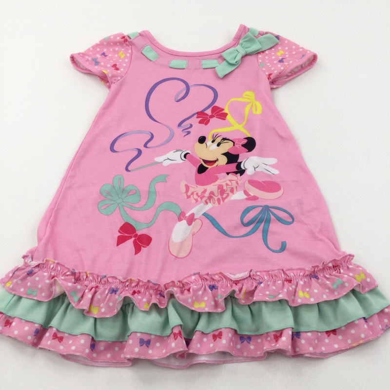 Ballerina Minnie Mouse Pink Polyester Dress - Girls 3 Years