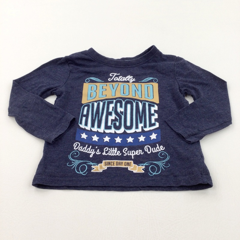 'Beyond Awesome' Navy Long Sleeve Top - Boys 18-24 Months