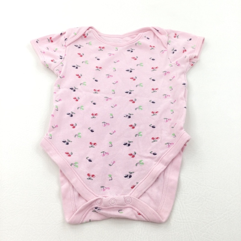 Cherries & Berries Pink Short Sleeve Bodysuit - Girls 18-24 Months