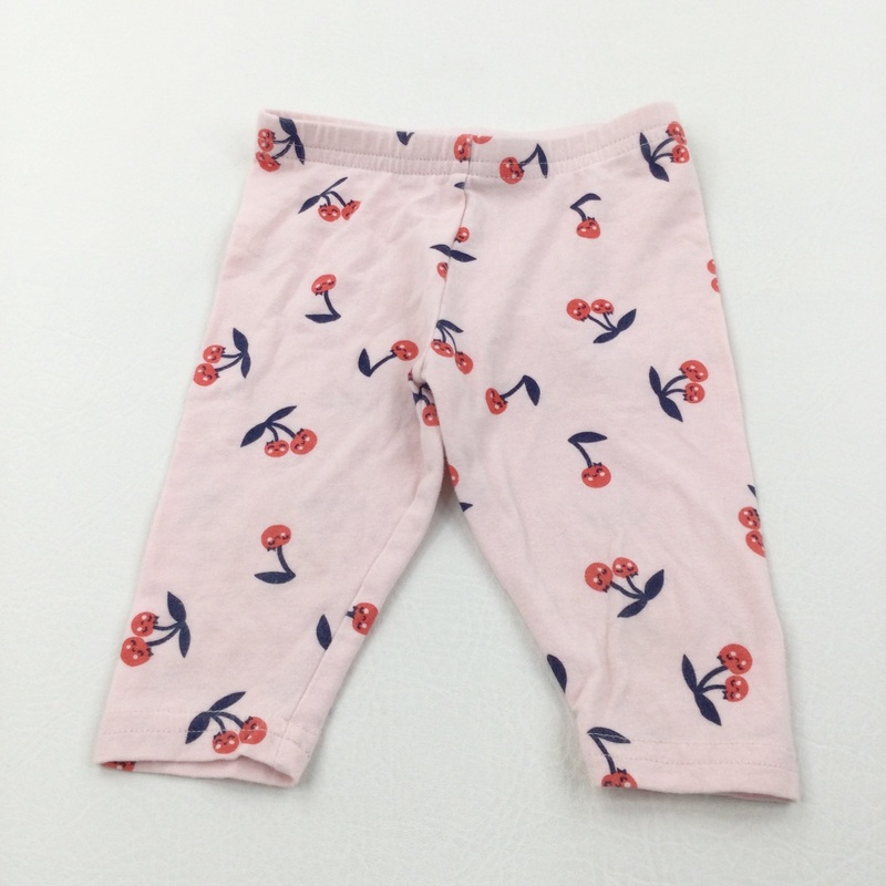 Cherries Pink Cropped Leggings/Long Shorts - Girls 18 Months