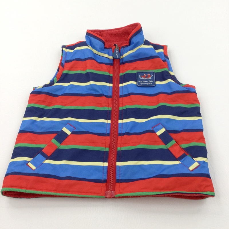 Colourful Striped Fleece Lined Gilet - Boys 18-24 Months