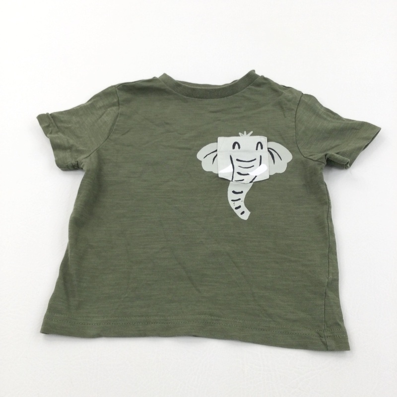 Elephant Pocket Green T-Shirt - Boys 12-18 Months