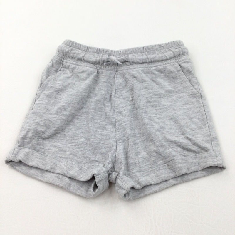 Grey Mottled Lightweight Jersey Shorts - Boys/Girls 18-24 Months