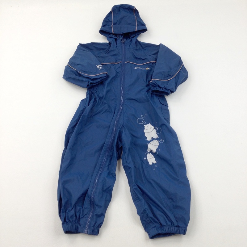 Hippos & Bubbles Blue Puddle Suit - Boys 18-24 Months