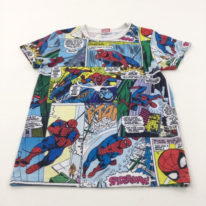 Spider-man Cartoon Colourful T-Shirt - Boys 8 Years