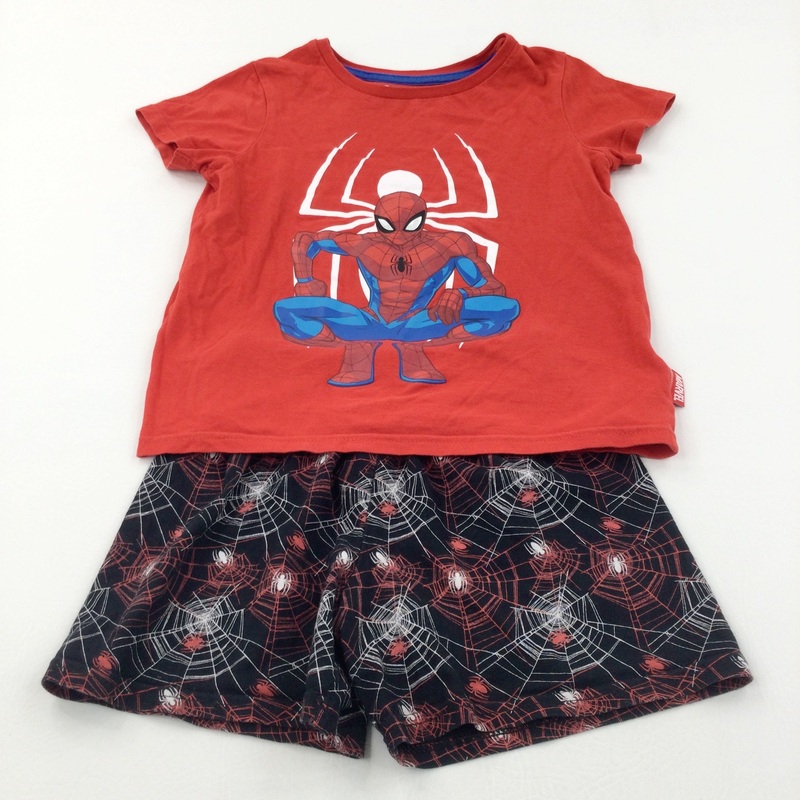 Spider-man Red & Black Short Pyjamas - Boys 4-5 Years