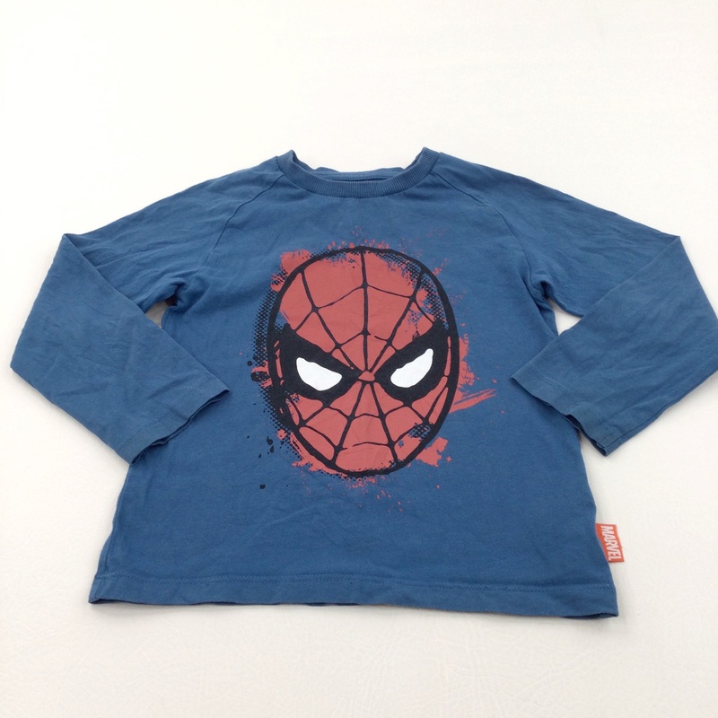 Spider-man Red & Blue Long Sleeve Top - Boys 3-4 Years