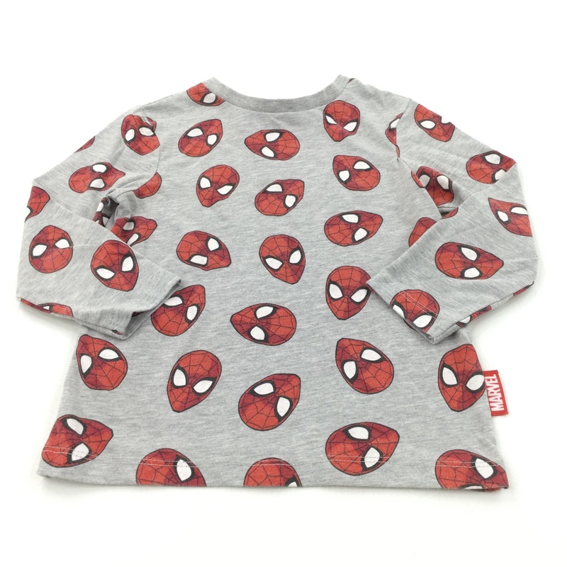 Spider-man Red & Grey Long Sleeve Top - Boys 3-4 Years