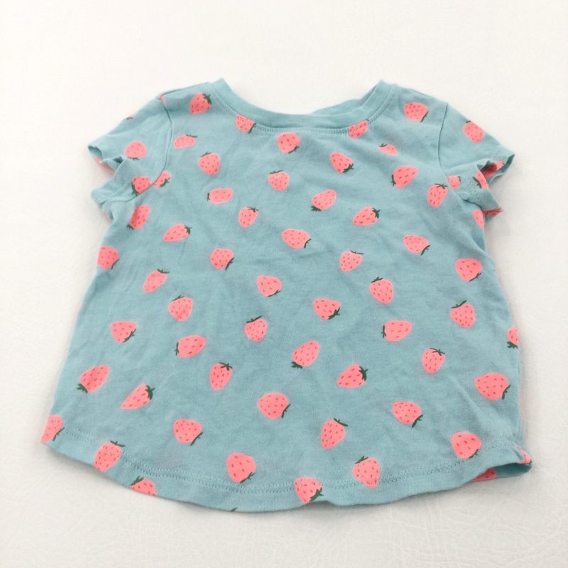 Strawberries Green & Pink T-Shirt - Girls 12-18 Months