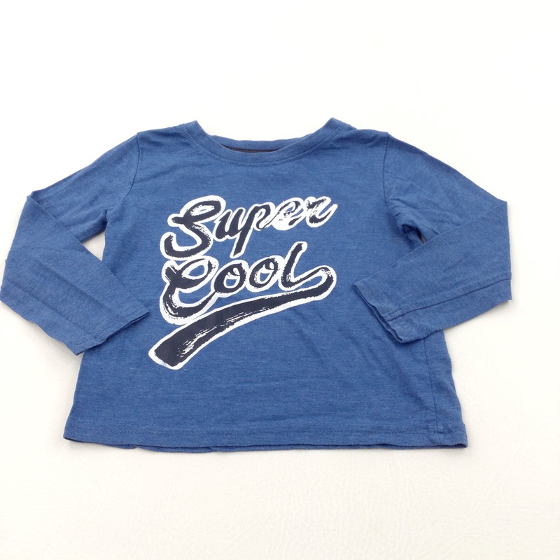 'Super Cool' Blue Long Sleeve Top - Boys 18-24 Months