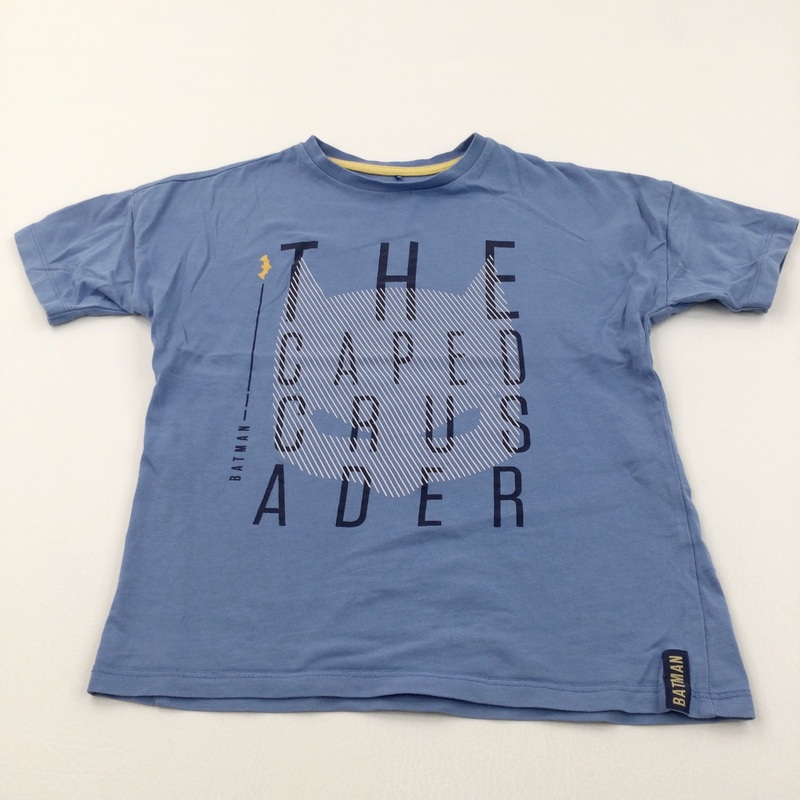 'The Caped Crusader' Batman Blue T-Shirt - Boys 7-8 Years