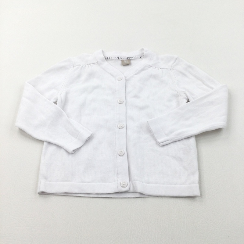 White Lightweight Knitted Cardigan - Girls 18-24 Months