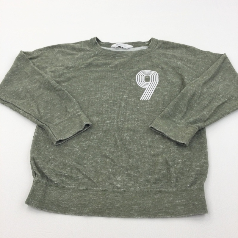'9' Green Mottled Lightweight Jersey Jumper - Boys 6-8 Years