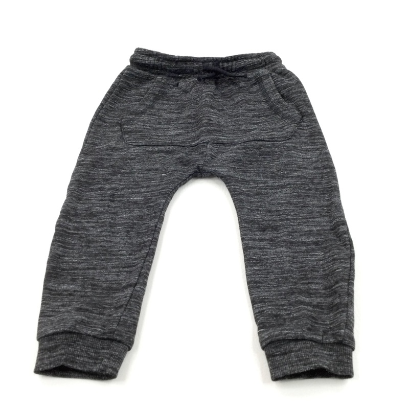 Black Mottled Tracksuit Bottoms - Boys 2-3 Years