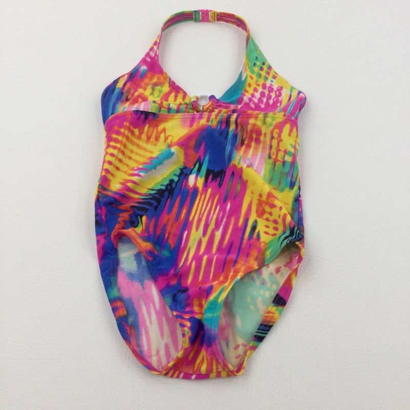 Colourful Swimming Costume - Girls 7-8 Years