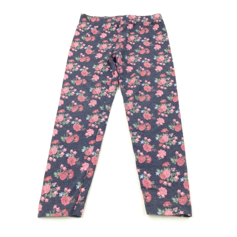 Flowers Pink & Navy T-Shirt - Girls 3-4 Years