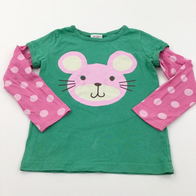 Mouse Pink & Green T-Shirt - Girls 4-5 Years
