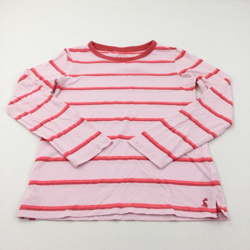 Pink & Red Striped Long Sleeve Top - Girls 10-11 Years