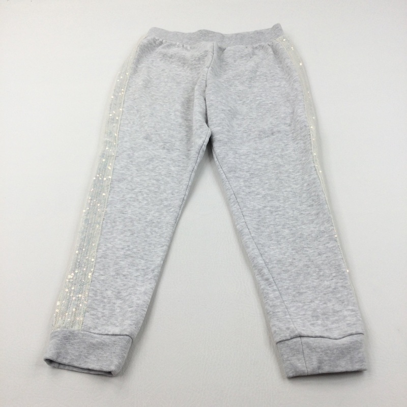 Sequins Mottled Grey Tracksuit Bottoms - Girls 10-11 Years