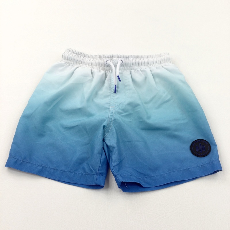 'The Board Shop' Blue & White Ombre Swimming Shorts - Boys 3-4 Years