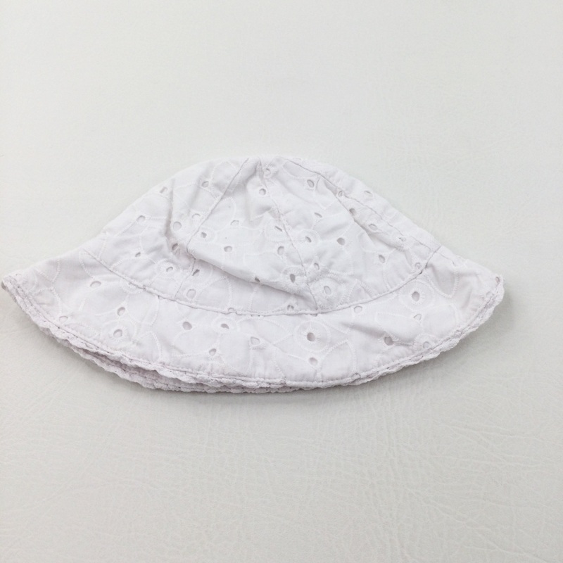 Broderie Flowers Cotton Sun Hat - Girls 1-2 Years