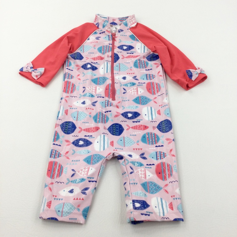 Colourful Fish Pink Sun/Beach Suit - Girls 18-24 Months