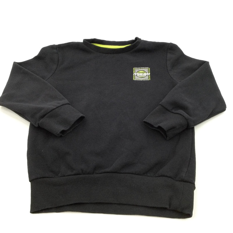 'Future Hero' Black & Lime Green Sweatshirt - Boys 5-6 Years