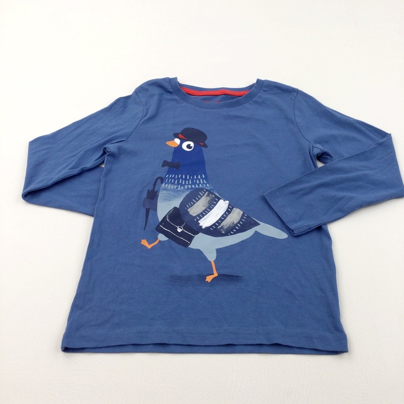 Gentleman Pigeon Blue Long Sleeve Top - Boys 5-6 Years
