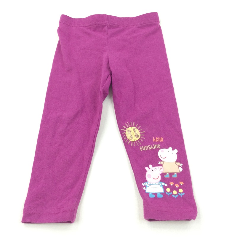 'Hello Sunshine' Peppa Pig & Suzy Sheep Mauve Leggings - Girls 12-18 Months