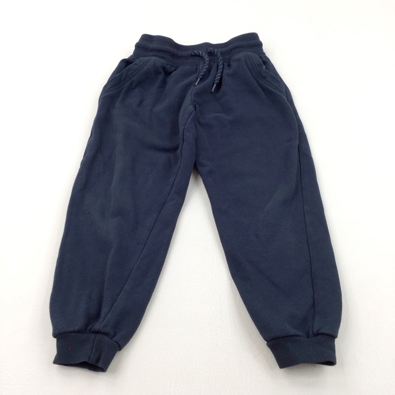 Navy Tracksuit Bottoms - Boys 5-6 Years