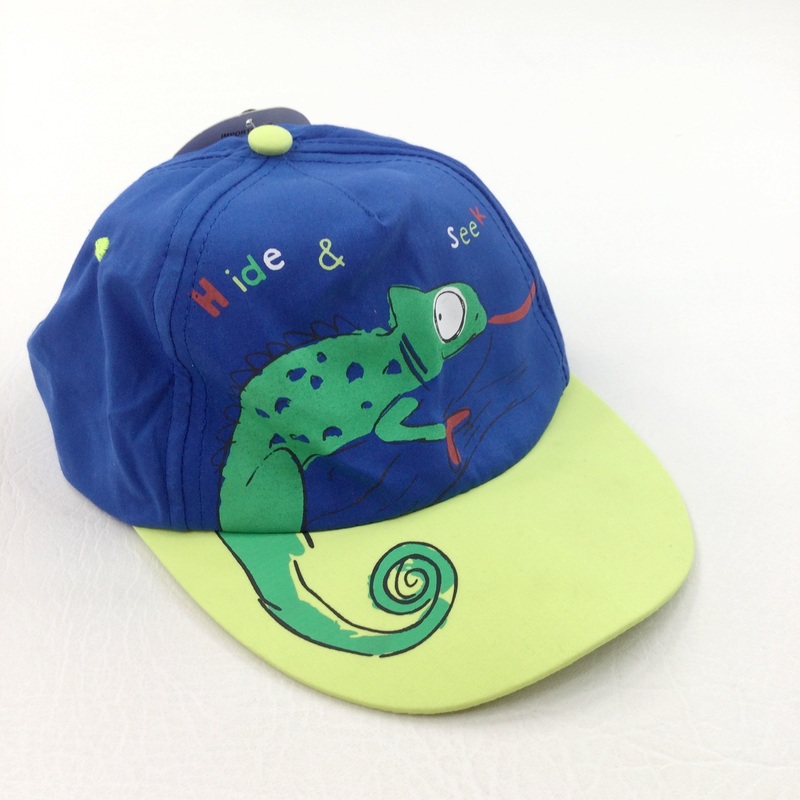 **NEW** 'Hide & Seek' Chameleon Blue & Lime Green Cap - Boys 1-3 Years