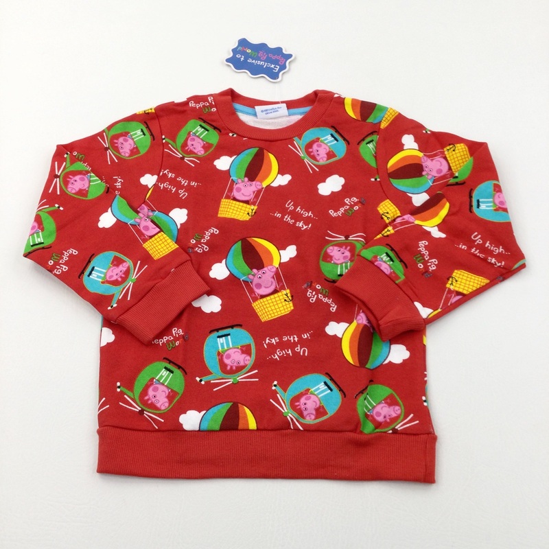 **NEW** 'Peppa Pig World' Red Sweatshirt - Girls 4-5 Years