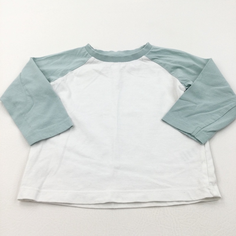 Pale Green & White Long Sleeve Top - Boys 18-24 Months
