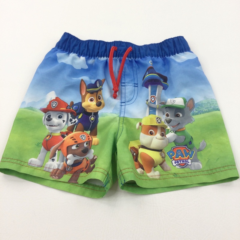 Paw Patrol Blue & Green Swimming Shorts - Boys 4-5 Years