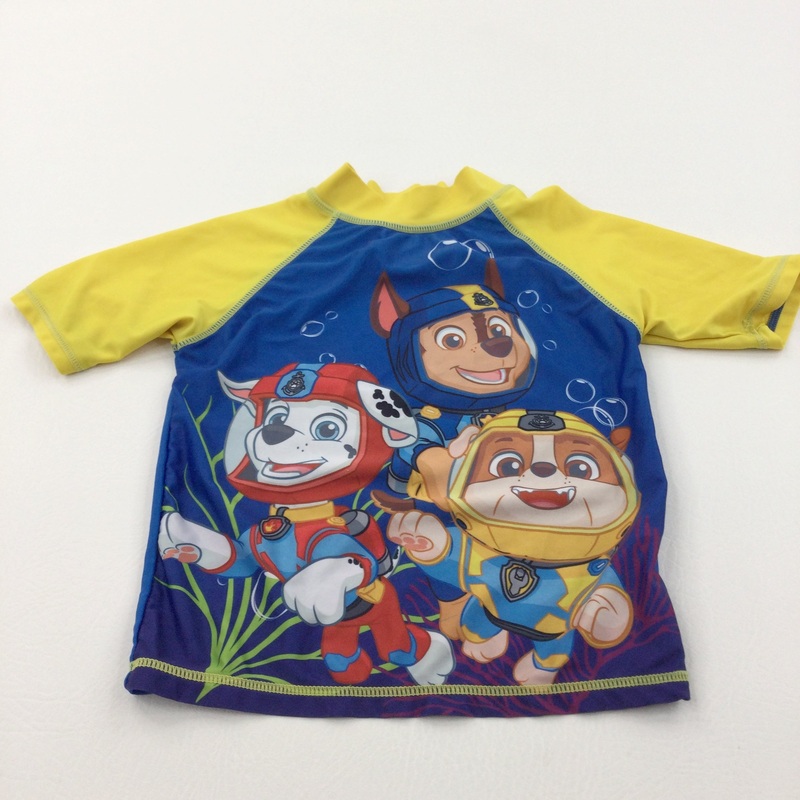 Paw Patrol Blue & Yellow Sun/Beach Top - Boys 3-4 Years