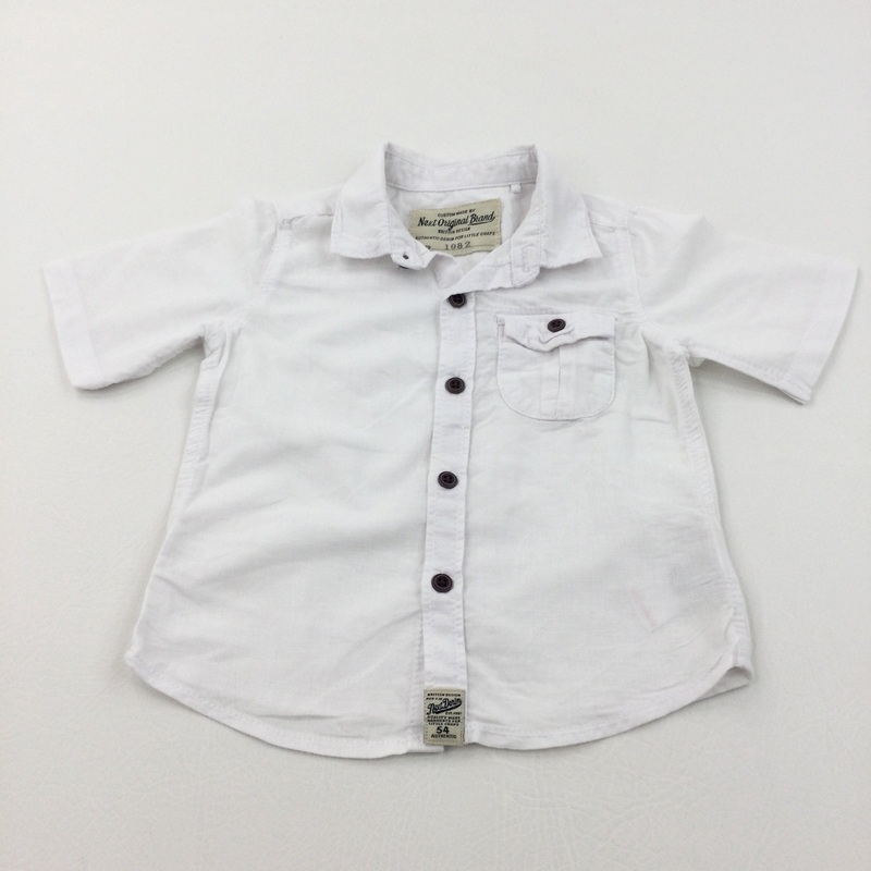 White Cotton Shirt - Boys 9-12 Months