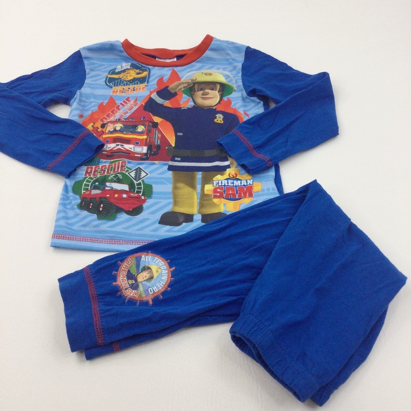 'Fire Rescue' Fireman Sam Blue Pyjamas - Boys 3-4 Years