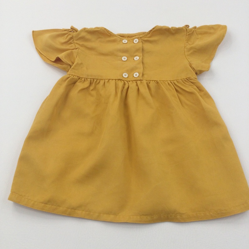 Mustard Yellow Cotton Tunic Blouse - Girls 2-3 Years