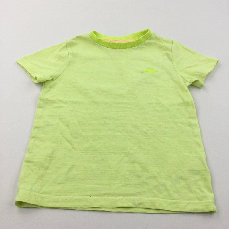 Speckled Neon Yellow & Orange T-Shirt - Boys 5-6 Years