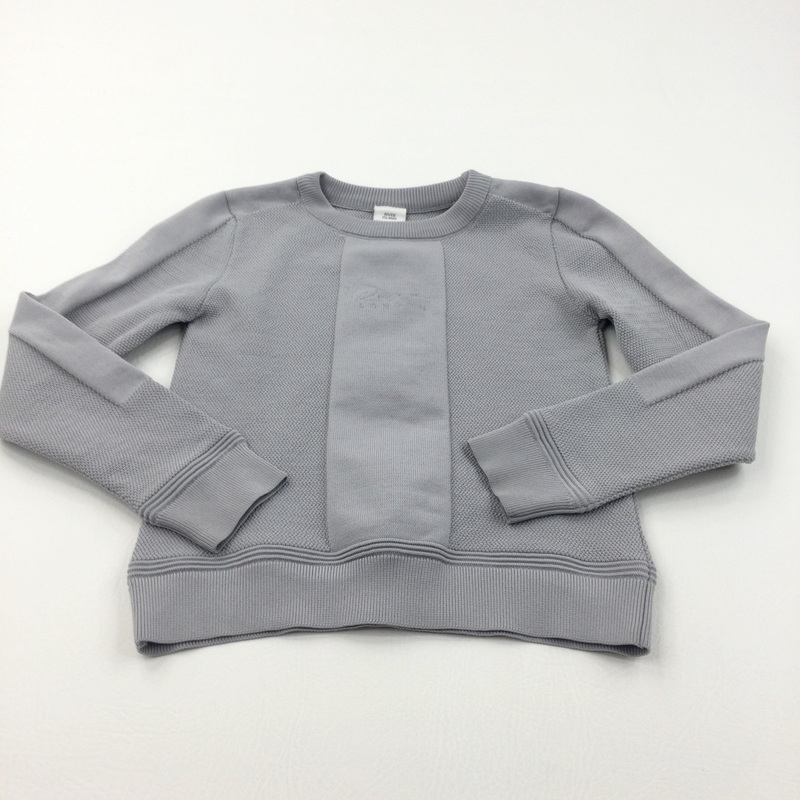 Textured Grey Midweight Jumper/Sweatshirt - Boys 7-8 Years