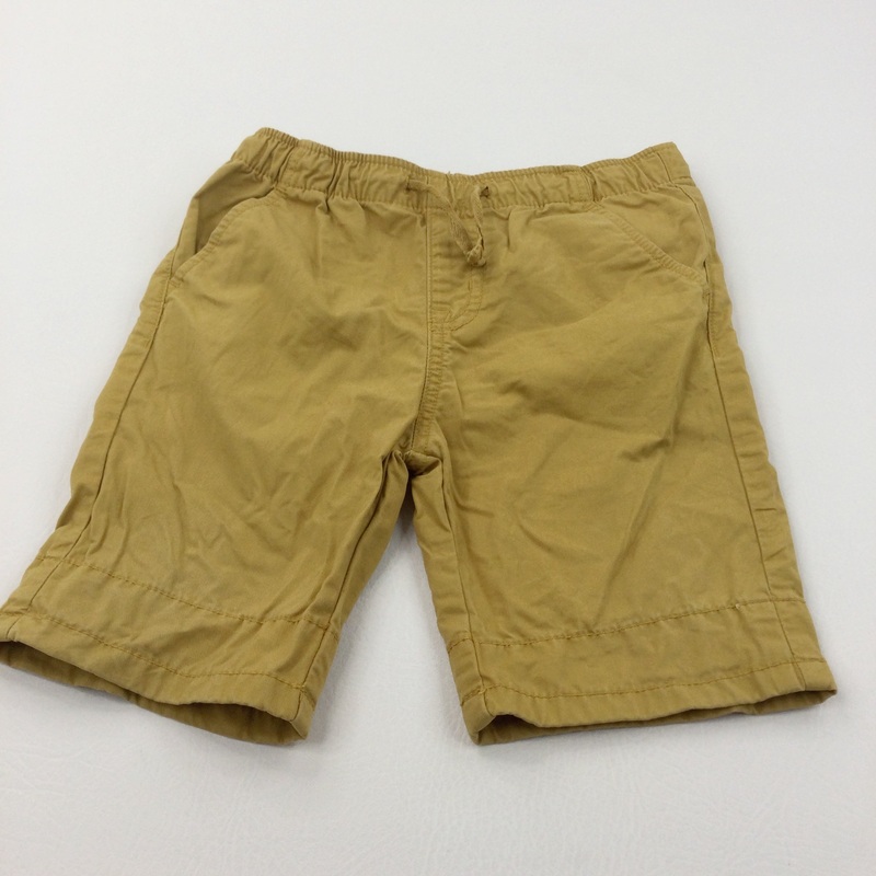 Yellow Cotton Shorts - Boys 5-6 Years