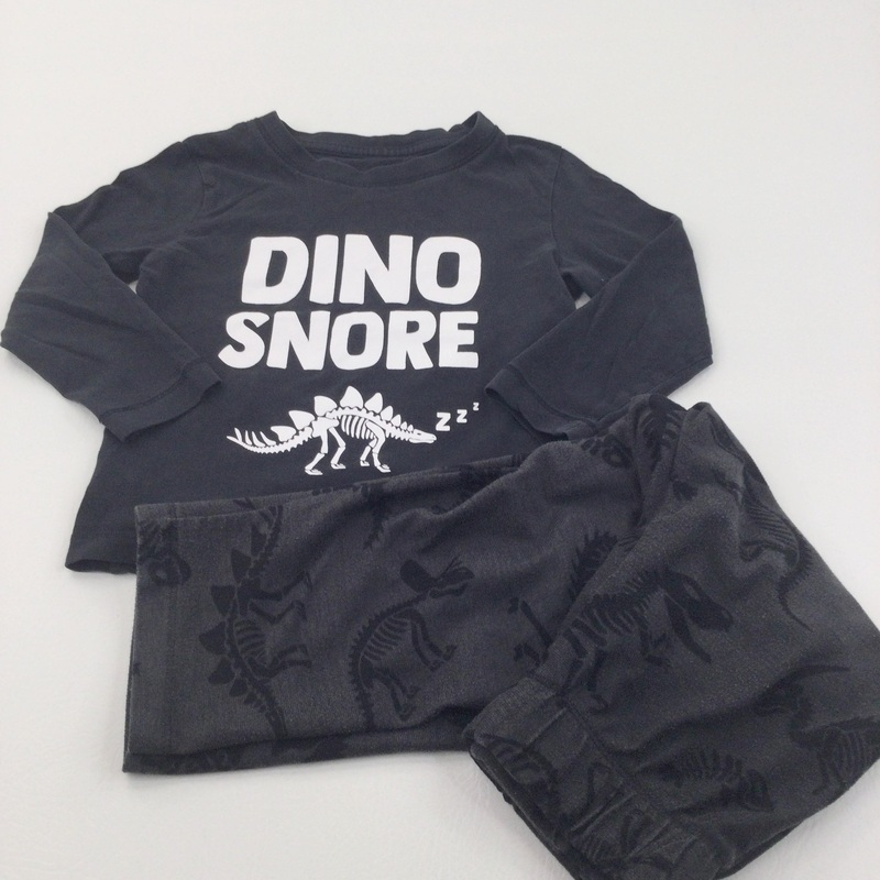 'Dino Snore' Dinosaurs Black Pyjamas - Boys 3-4 Years