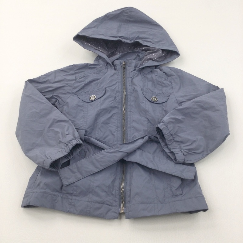 Grey Midweight Coat with Hood - Girls 3-4 Years