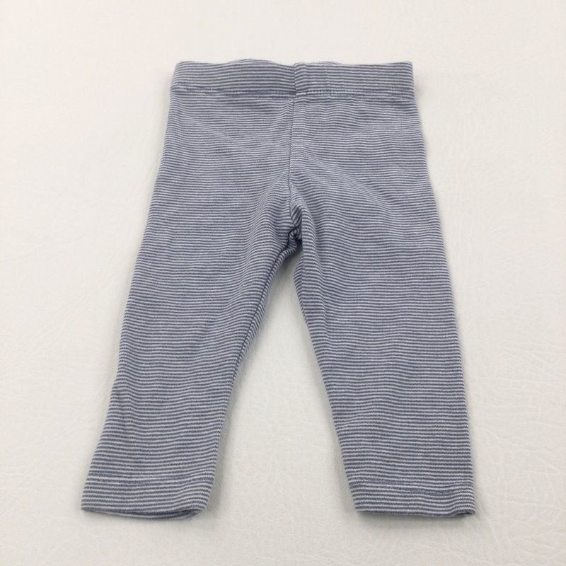 Navy & White Striped Leggings - Boys/Girls Newborn