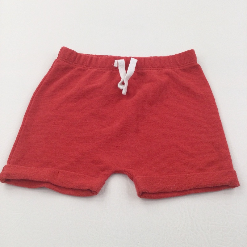 Red Lightweight Jersey Shorts - Boys 6-9 Months