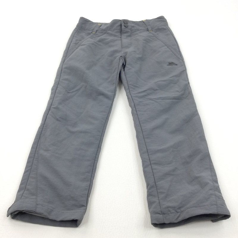 Grey Midweight Walking Trousers with Adjustable Waistband - Boys/Girls 3-4 Years