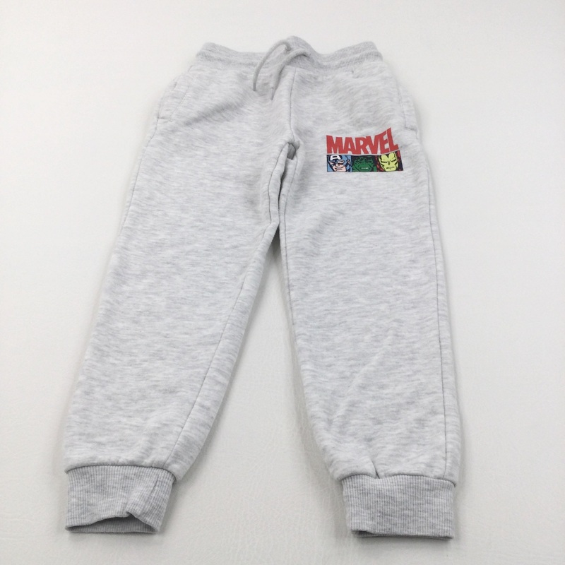 'Marvel' Superheroes Grey Mottled Tracksuit Bottoms - Boys 5-6 Years