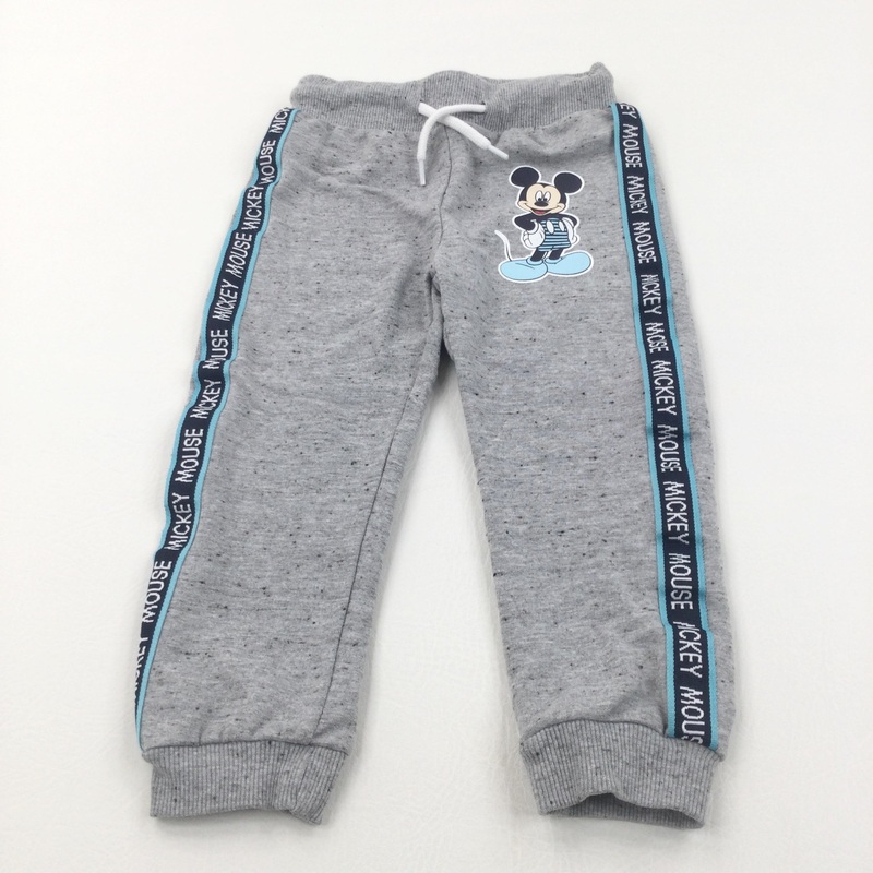 'Mickey Mouse' Grey Mottled Tracksuit Bottoms - Boys 2-3 Years