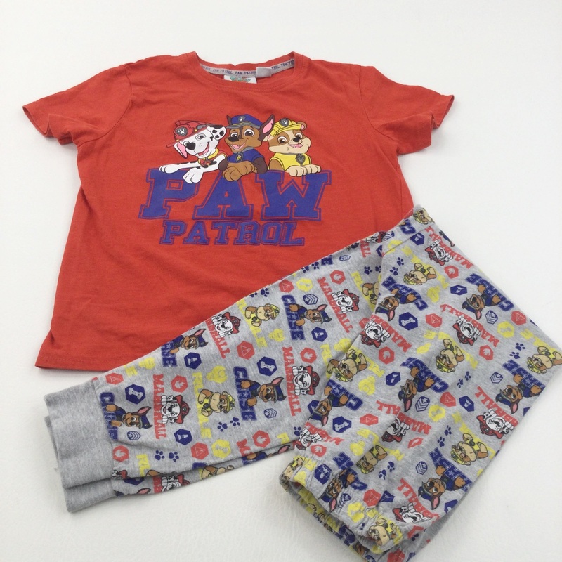 'Paw Patrol' Red & Grey Pyjamas - Boys 7-8 Years