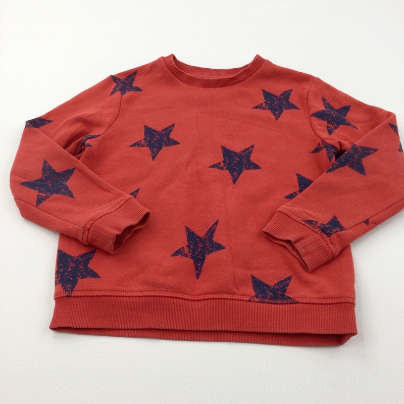 Stars Red & Navy Sweatshirt - Boys 5-6 Years